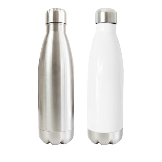 Sublimation Metal Water Bottle Flask 500ml Vacuum Insulated Tea Coffee Travel Thermos
