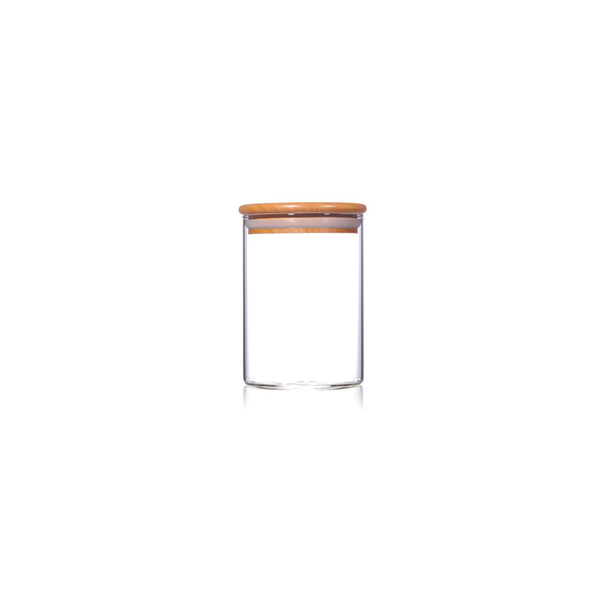 Glass Jar Storage Airtight Bamboo Lid 0.8 Litre