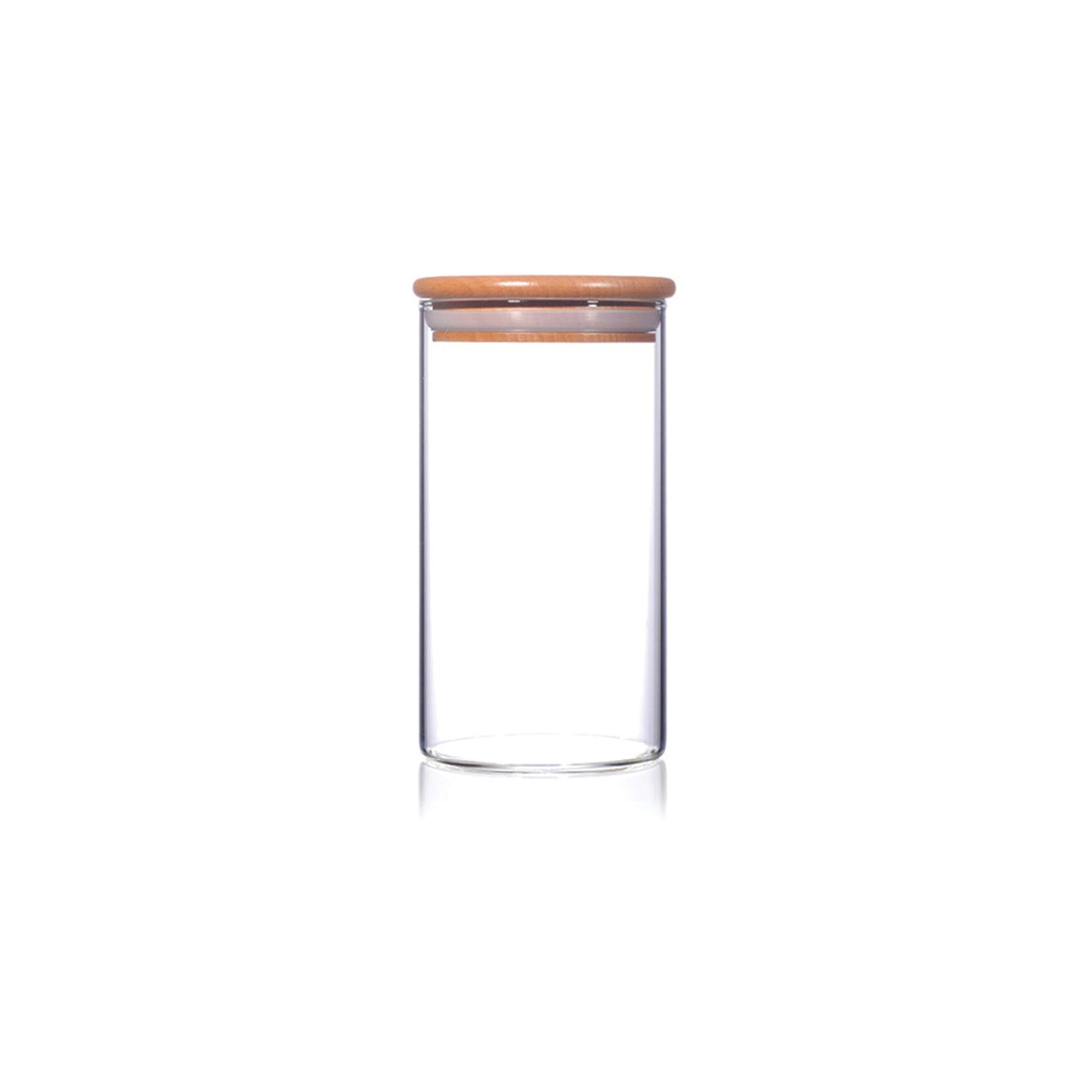 Glass Jar Storage Airtight Bamboo Lid 0.8 Litre