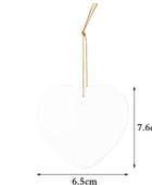 Sublimation Bauble 3'' Heart Blanks