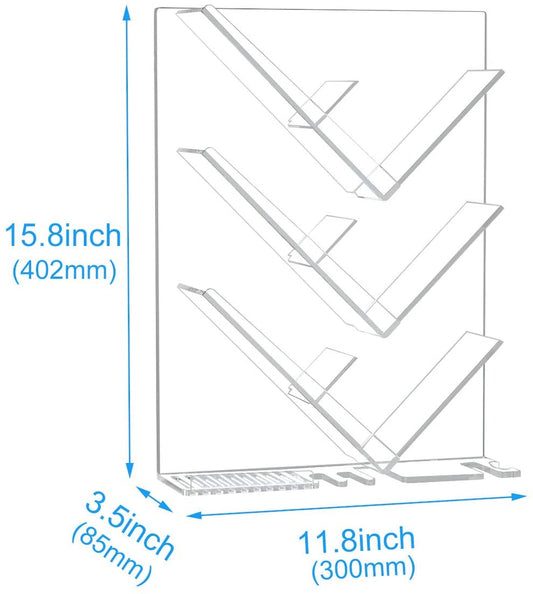 Floating Bathroom Acrylic Shower Caddy Shelf - Clear