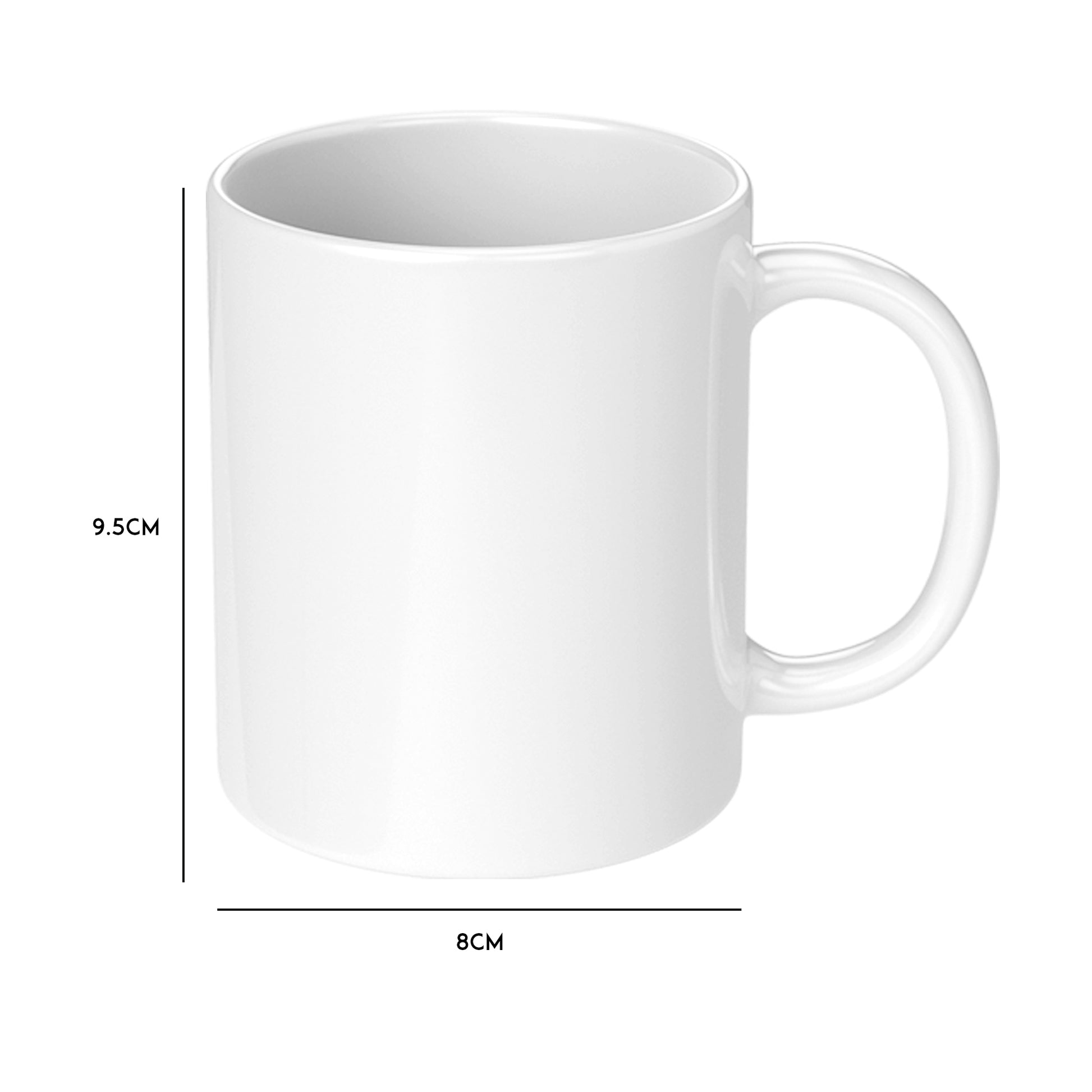 Sublimation Mugs 11oz White Large Handle ORCA Coated AAA Grade